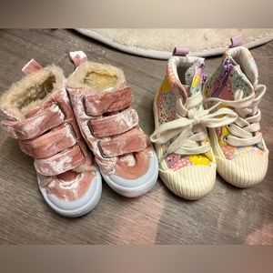 Bundle of New Baby Girl Shoes Boots Size 5 Toddler Fall Winter Pink Cute